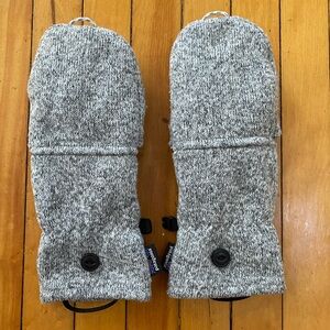 Patagonia Better Sweater Convertible Mittens Birch White/Heathered Grey, Medium